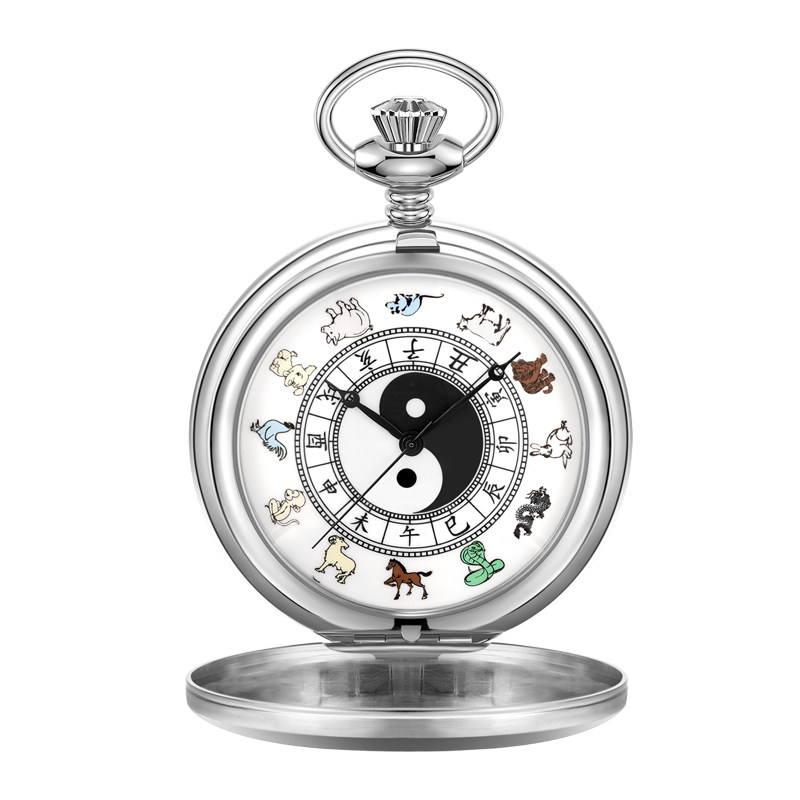 上海国产老乱机械男士生肖礼物怀表 老乱国产腕表