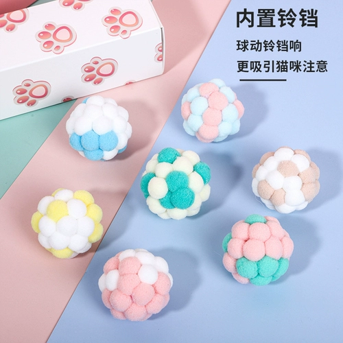 Плюшевая игрушка, эластичный колокольчик, мяч, кот, домашний питомец