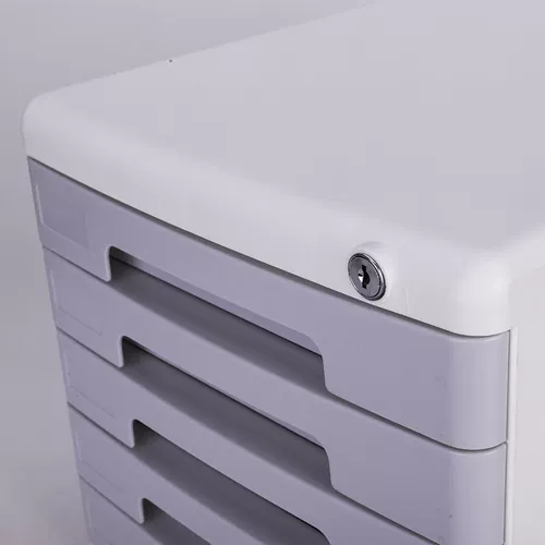 Deli Файл шкаф на рабочем столе утренний хранение шкафа твердый пластиковый шкаф пять -слой 5 -слойной полосы черная конфиденциальность