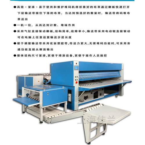 堆码机床单、被套、毛巾折叠后堆码机宾馆酒店洗衣房设备 - 图0