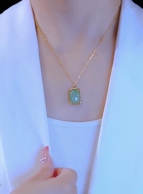 钛钢方牌吊坠配饰时尚