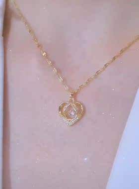 韩版灵动爱心项链气质简约