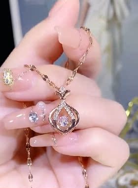 高级感灵动香包吊坠项链女网红气质百搭不褪色锁骨链2023年新款潮