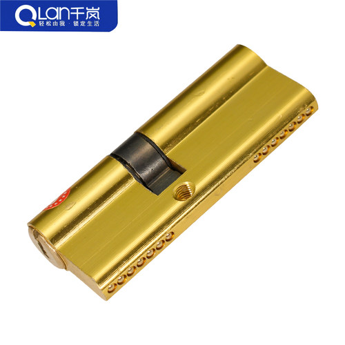 精品防盗门锁芯带钥匙 铝包锌材质锁芯门锁配件 65-110mm 通用型 - 图1