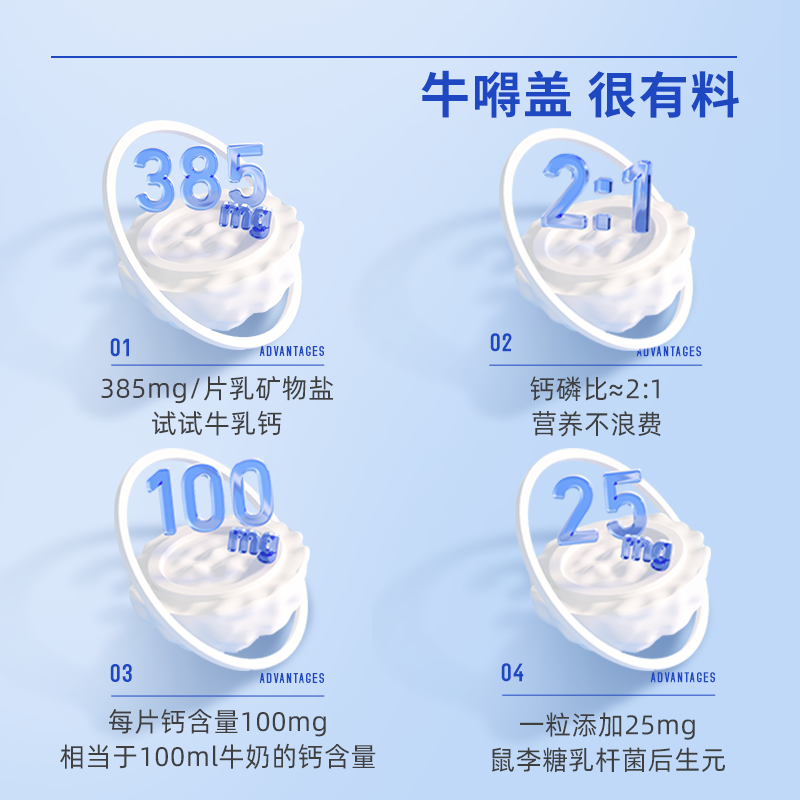 诺特兰德牛嘚盖牛乳钙片学生咀嚼片 诺特兰德冠瑞特钙铁锌/钙镁