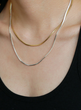 手工抛光立体四方蛇骨链