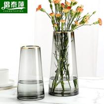 Eurostyle minimalist Phnom Penh glass vase sketching T-swing piece living room home hydroponic flower arrangement transparent decorative vase