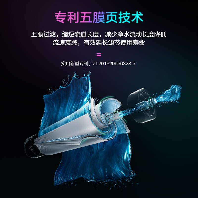 美的华凌家用厨房自来水500g净水器 美的鸿健源净水器