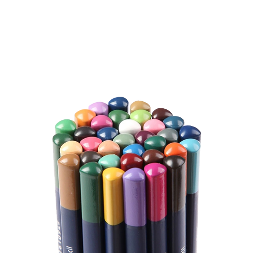 只发新疆乔尔乔内水溶性彩铅笔套装72色彩色粗三角原木绘画儿童