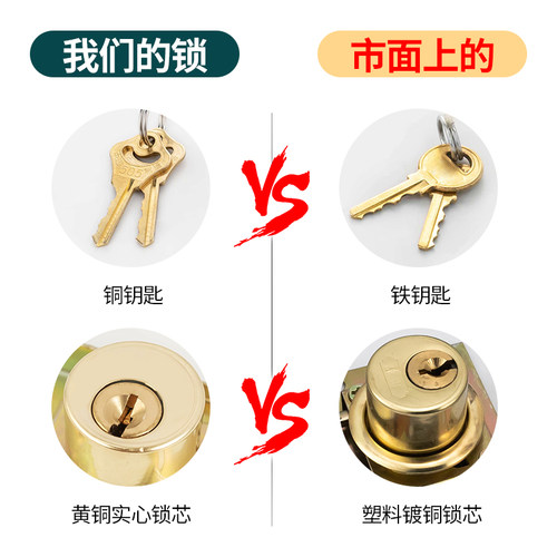 老式抽屉锁办公桌通用文件柜家具锁衣柜门锁808柜子锁暗装抽斗锁 - 图1