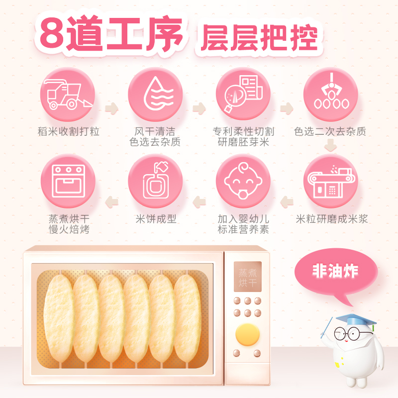 【拍4】芽芽乐婴幼儿米饼泡芙虾饼干