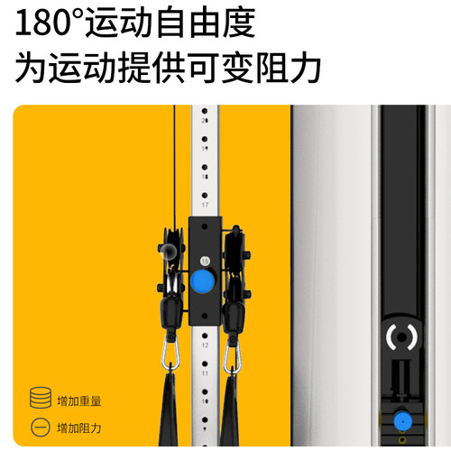 迈宝赫壁挂式绳动综合训练器家用多功能健身器材家用拉力绳小飞鸟 - 图1