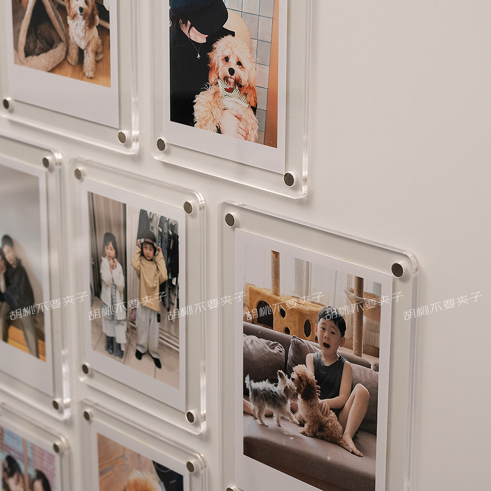 亚克力磁吸透明相框冰箱贴磁贴拍立得3寸小卡照片墙磁性展示架,淘宝优惠券,粉丝福利购,淘宝优惠卷