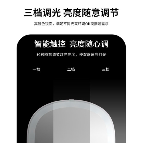 明朗角膜塑形镜辅助佩戴镜片可折叠led镜子ok镜隐形眼镜RGP专用 - 图1