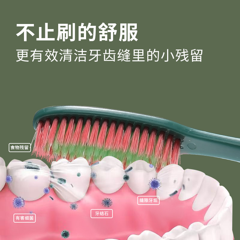 山姆同款长刷头牙刷软毛成人家庭装家用宽头高档女男士专用加长大,淘宝优惠券,粉丝福利购,淘宝优惠卷