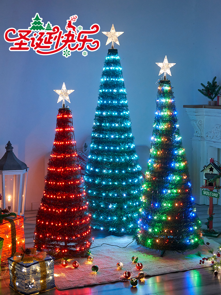 圣诞节装饰1.5/1.8米大小型发光圣诞树灯摆件网红家用圣诞装饰品-图0