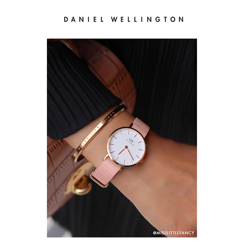 Danielwellington 丹尼尔惠灵顿dw手表女 32mm樱花粉色女表石英表
