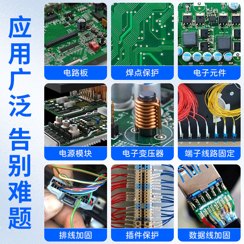 UV胶水安尔固电子元器件紫外线固化胶5秒速干焊点保护排线固定电路板pcb胶强力锡焊修复阻焊无影胶uv光固胶-图0