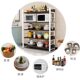 Floor-standing multi-layer kitchen shelves