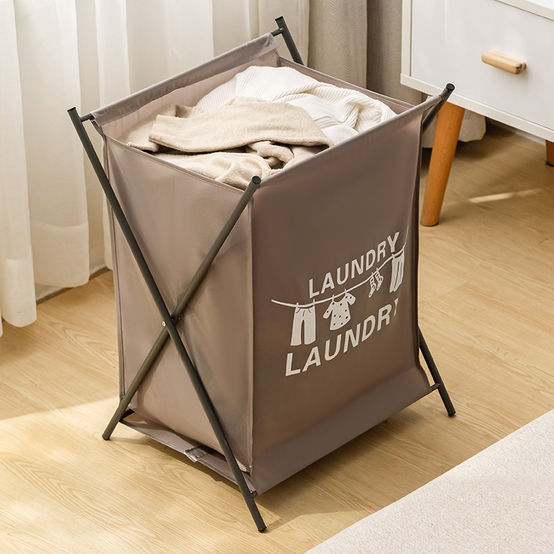 脏衣篮可折叠脏衣服收纳筐卫生间放衣神器脏衣篓多功能衣架洗衣篮 - 图3