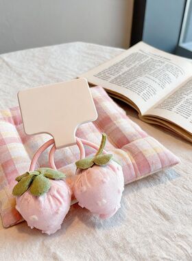 儿童草莓布艺发绳头绳可爱女童皮筋宝宝头饰不伤发发圈头发发饰