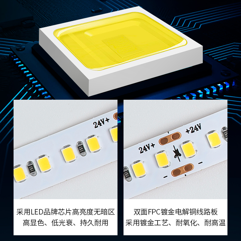 低压24V12V灯带线形灯自粘客厅背景墙贴片橱柜嵌入式卡槽led灯条-图3