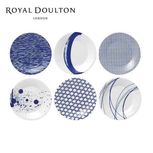 Royal Doulton皇家道尔顿 太平洋系列餐具套装家用餐盘餐碗六件套 - 图1