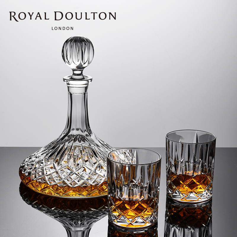 RoyalDoulton皇家道尔顿水晶玻璃威士忌酒樽红酒醒酒器存储酒瓶 - 图2