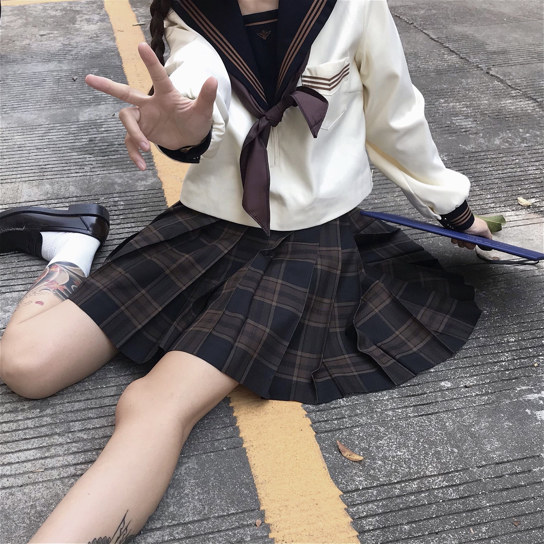 小原不圆 小板栗JK 原创JK制服格裙 学院风日系秋冬,淘宝优惠券,粉丝福利购,淘宝优惠卷