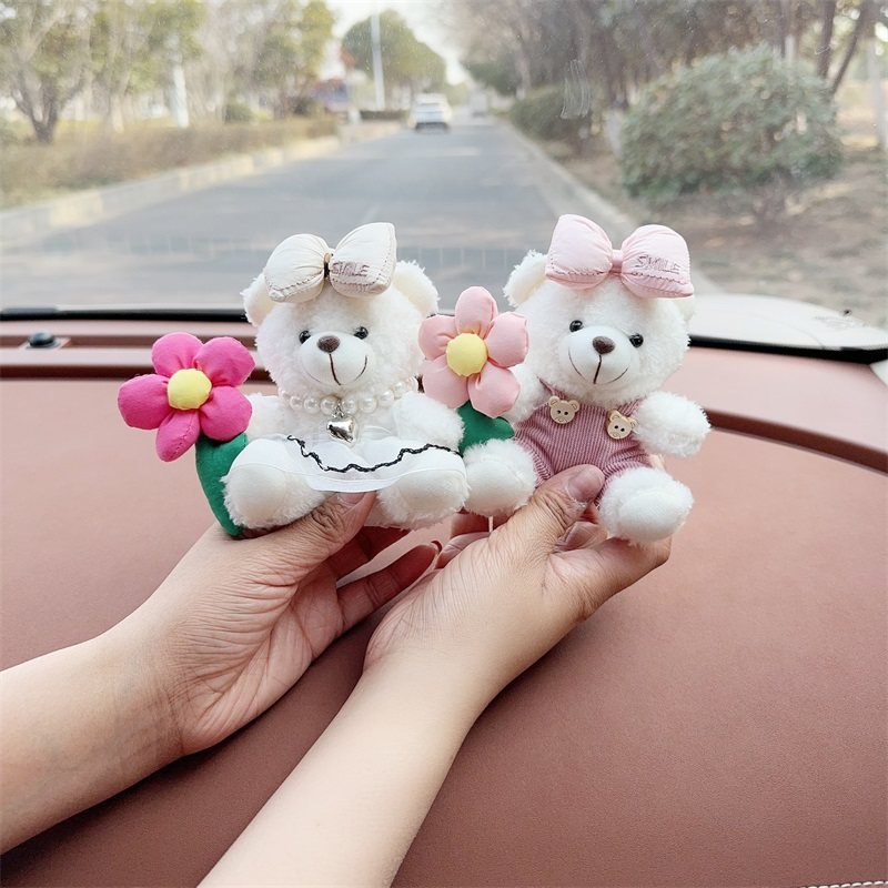 创意可爱卡通毛绒小熊车载中控台装饰品车内饰品汽车男女摆件用品,淘宝优惠券,粉丝福利购,淘宝优惠卷
