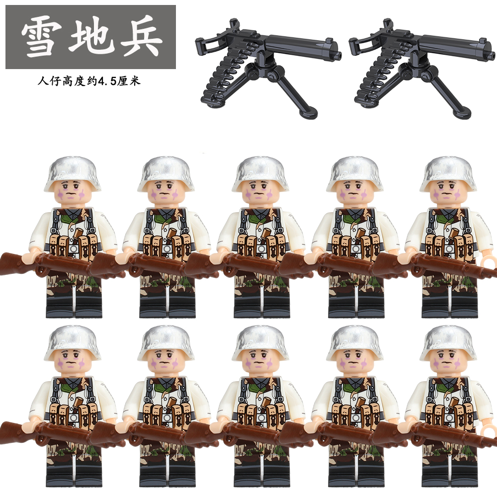 适用于乐高二战军事人仔德军八路军美军坦克装甲车拼装男孩子玩具 - 图3