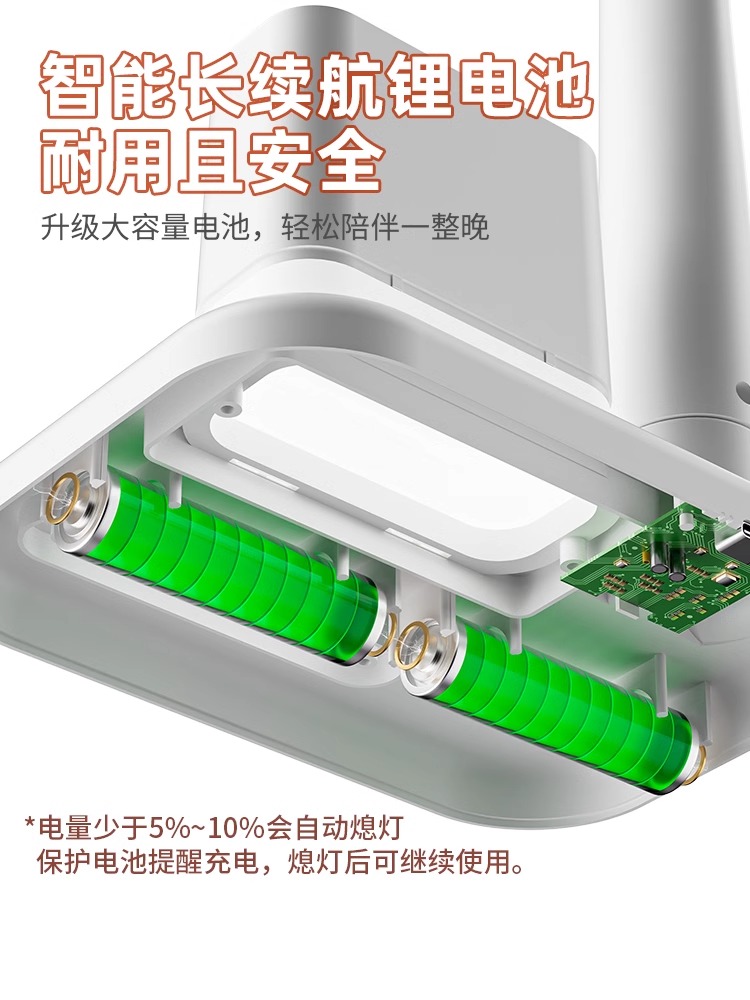 台灯护眼学习专用灯儿童防近视写作业灯宿舍学生充电式书桌阅读灯-图2