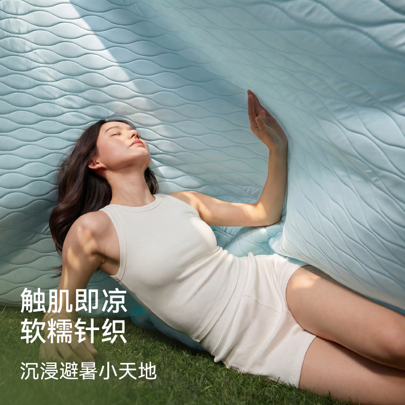 绘睡呼呼小冰席冰丝凉席夏季A类抗菌床笠罩硅胶软席透气床单夏天