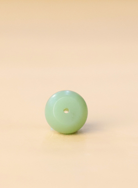 俄料碧玉粉青散珠隔珠11.7x9.2mm