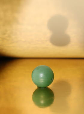 碧玉猫眼圆珠单珠哑光柔光籽料感
