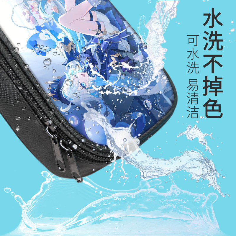 卡通印花笔袋原神哥伦比娅多功能铅笔盒芙宁娜铅笔袋大容量收纳盒一二三到六年级可定制个性创意帆布文具盒,淘宝优惠券,粉丝福利购,淘宝优惠卷