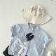 ຊຸດເດັກນ້ອຍຊາຍ summer suit Korean lettered short-sleeved shirts short-piece two-piece children's baby casual breathable versatile suit