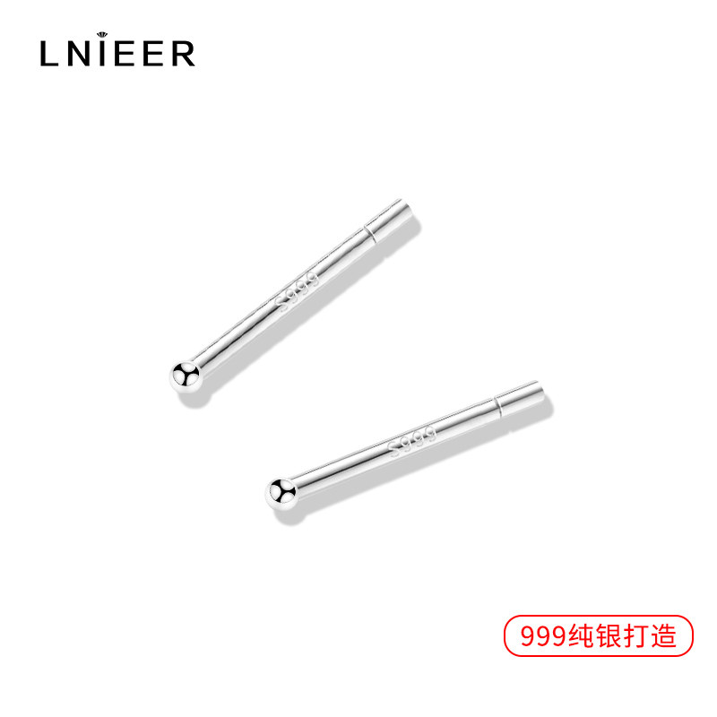 999女养耳洞耳棒足银男纯银耳钉 lnieer耳钉