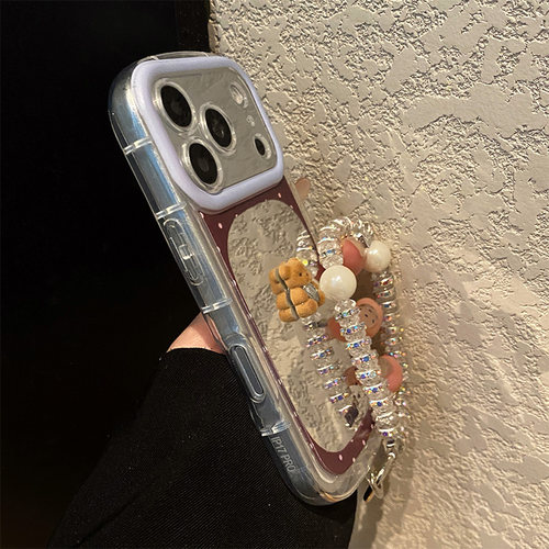 镜面钻石小熊适用oppoa6pro手机壳a6max卡通a6gt立体a6i带a5a3挂链a2x镜子r17亚克力r15补妆镜a93s硅胶a72a58 - 图2