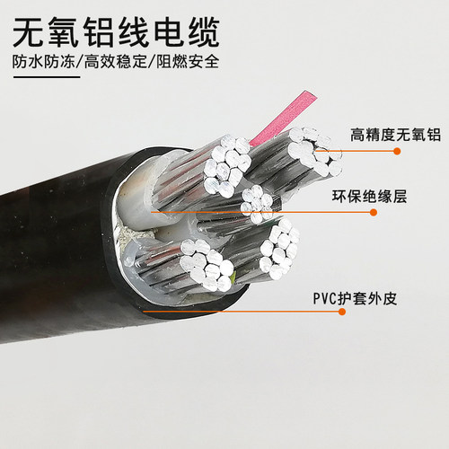 YJLV铝芯电缆线3/4/5芯三相四线10/16/25/50/70平方铠装铝线电缆 - 图1