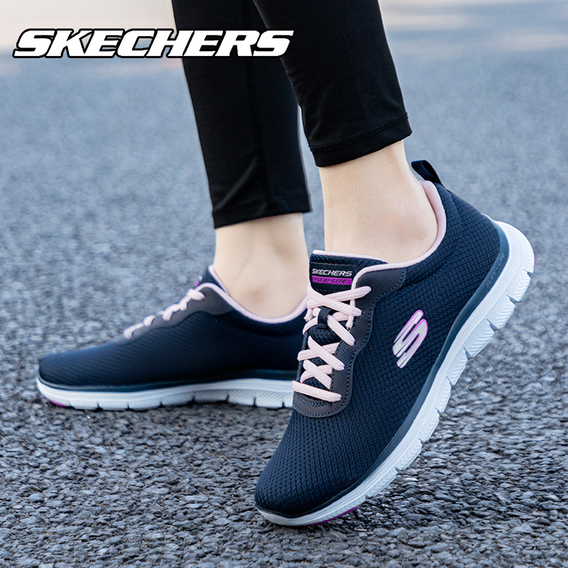 skechers斯凯奇跑步鞋女透气休闲鞋女鞋官方旗舰店轻便缓震运动鞋-图0