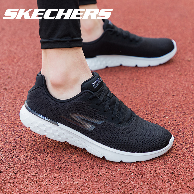 skechers官方旗舰店网面透气男鞋 skechers双木跑步鞋