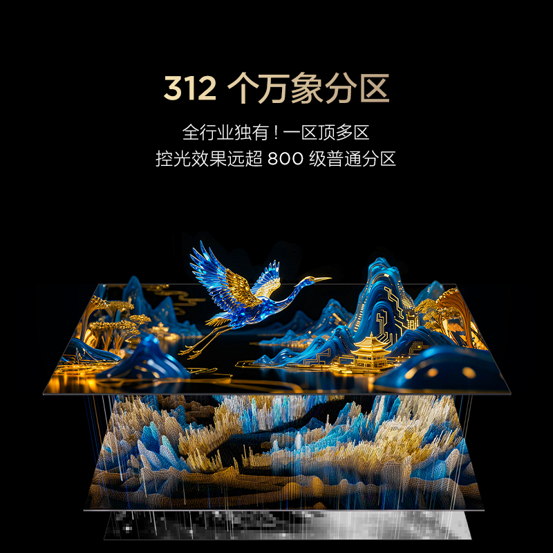 雷鸟鹤626款75英寸QD-MiniLED华星HVA高对比电视以旧换新补贴85