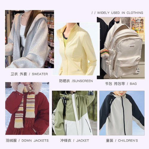 彩色拉链头树脂齿5号金属拉头书包卫衣外套羽绒服裤子配件拉锁头 - 图0