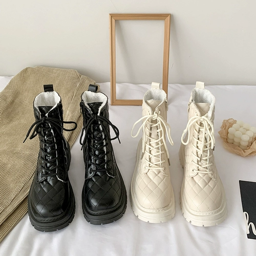 Martens, модные демисезонные утепленные ретро короткие сапоги в английском стиле, популярно в интернете, коллекция 2022, в британском стиле, визуально стройнят