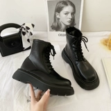 Martens, модные короткие сапоги в английском стиле на скрытом каблуке, коллекция 2022, в британском стиле, популярно в интернете, подходят для весны и осени