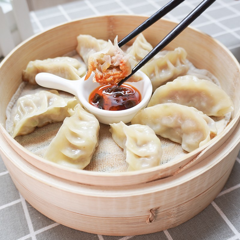 加藤利日式煎饺800g40个早茶蒸饺锅贴脆皮煎饺速食日本饺子商用-图0