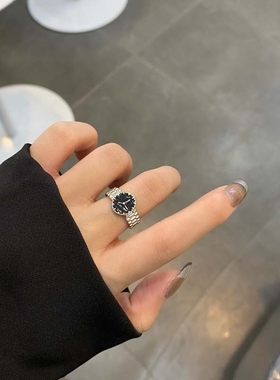戒指手表女创意迷你简约小众情侣手表小表盘