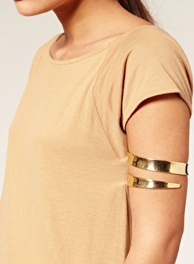 新品镂空臂环女大臂纹身疤痕遮盖手臂环带弹性手链手圈