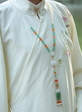 长背云流苏古风汉服旗袍软璎珞后压流苏超仙长流苏发饰衣服装饰品